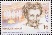 Праведник мира Ивонн Невейен на бельгийской почтовой марке.