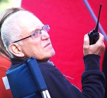 Александр Митта на съёмочной площадке в Витебске, 2012 год.