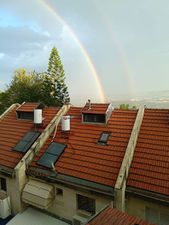 Радуга в Ариэле. Фото Петра Розенблата.