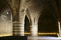 Рефекториум (столовый зал) в крепости крестоносцев