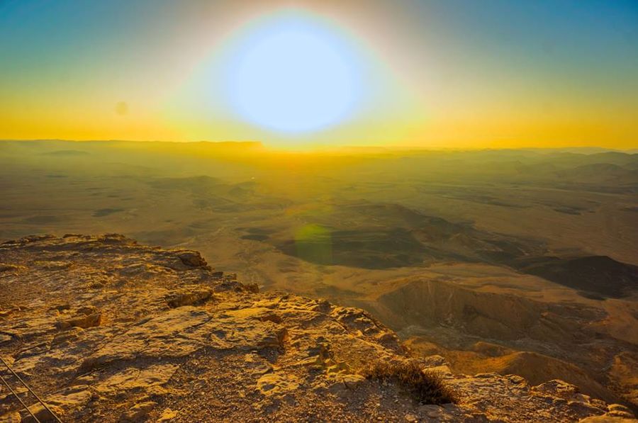 Закат около Мицпе Рамон. Фото Якова Вольфа.