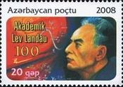 Почтовая марка Азербайджана, выпущенная к 100-летию Ландау