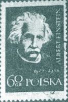 Альберт Эйнштейн на польской марке.