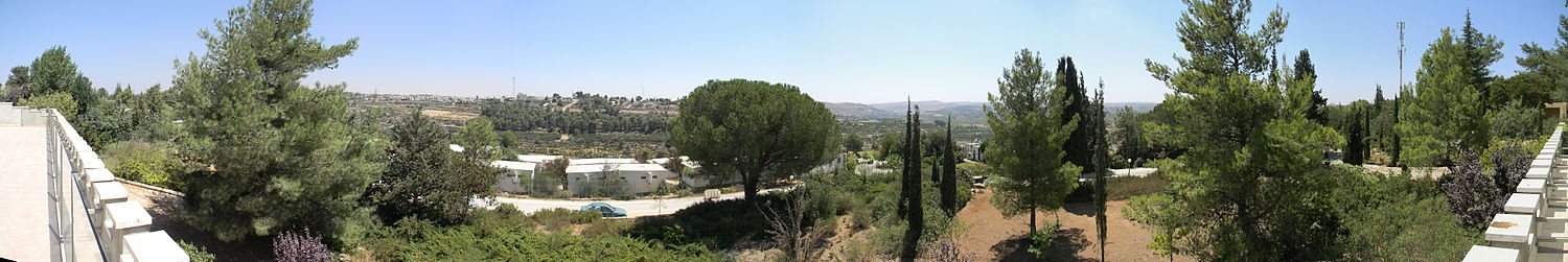 Панорама Гуш Эциона с крыши музея Кфар Эцион